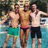 Frankie Grande et ses amoureux, Daniel Sinasohn et Mike Pophis. Instagram, le 2 octobre 2018