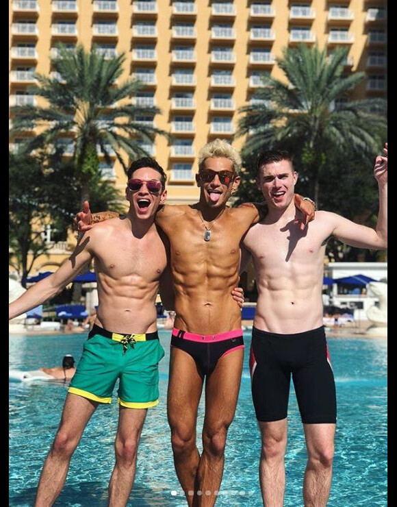 Frankie Grande et ses amoureux, Daniel Sinasohn et Mike Pophis. Instagram, le 2 octobre 2018