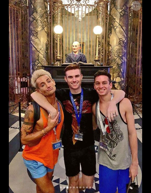 Frankie Grande et ses amoureux, Daniel Sinasohn et Mike Pophis. Instagram, le 2 octobre 2018