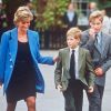 Lady Diana avec les princes Harry et William, le 23 novembre 1995.