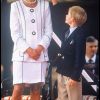 Lady Diana et son fils le prince Harry à Londres, en 1995.