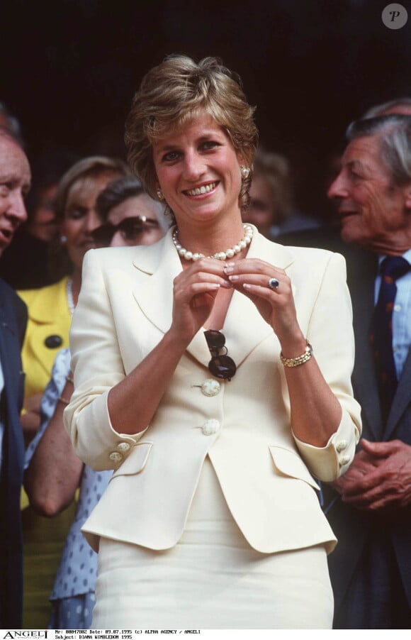 Lady Diana à Wimbledon en 1995.