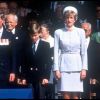 Lady Diana, les princes Harry et William, et le prince Charles à Londres, en 1995.