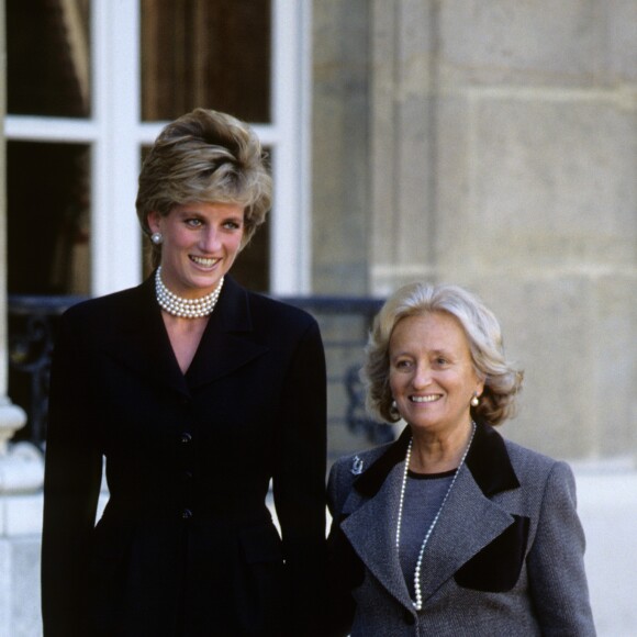 Lady Diana et Bernadette Chirac à L'Elysée, en septembre 1995.