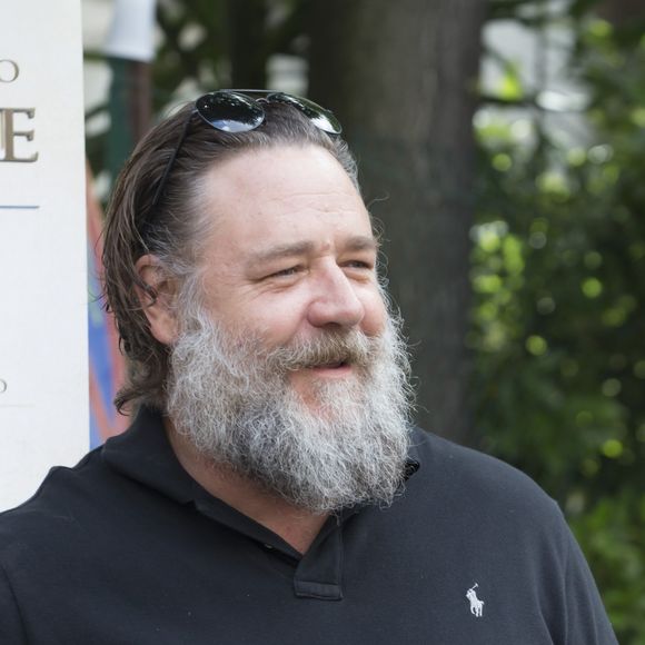 Russell Crowe lors d'un photocall pour la projection de Gladiator en live avec un orchestre à Rome le 5 juin 2018.