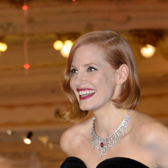 Jessica Chastain - Inauguration du Grand Sapin de la Maison Piaget aux Galeries Lafayette Paris Haussmann. Paris, le 7 novembre 2018. © Veeren/Bestimage