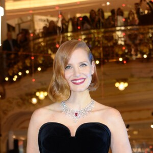 Jessica Chastain - Inauguration du Grand Sapin de la Maison Piaget aux Galeries Lafayette Paris Haussmann. Paris, le 7 novembre 2018. © Veeren/Bestimage