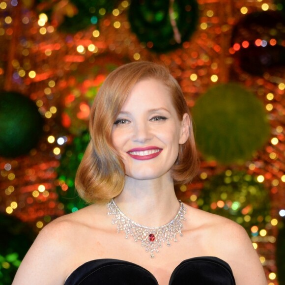 Jessica Chastain - Inauguration du Grand Sapin de la Maison Piaget aux Galeries Lafayette Paris Haussmann. Paris, le 7 novembre 2018. © Veeren/Bestimage
