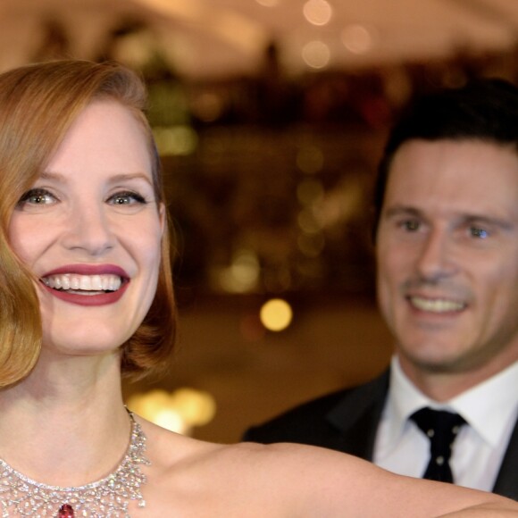 Jessica Chastain - Inauguration du Grand Sapin de la Maison Piaget aux Galeries Lafayette Paris Haussmann. Paris, le 7 novembre 2018. © Veeren/Bestimage