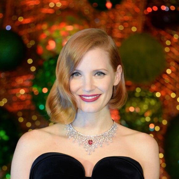 Jessica Chastain - Inauguration du Grand Sapin de la Maison Piaget aux Galeries Lafayette Paris Haussmann. Paris, le 7 novembre 2018. © Veeren/Bestimage