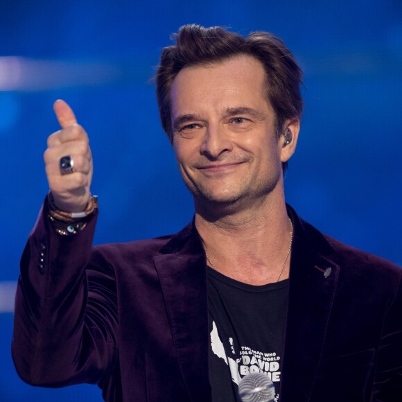 Exclusif - David Hallyday - Emission hommage à "Grégory Lemarchal, 10 ans après l'histoire continue" au Zénith de Paris et retransmis en direct sur TF1 le 7 janvier 2017. © Cyril Moreau/Bestimage