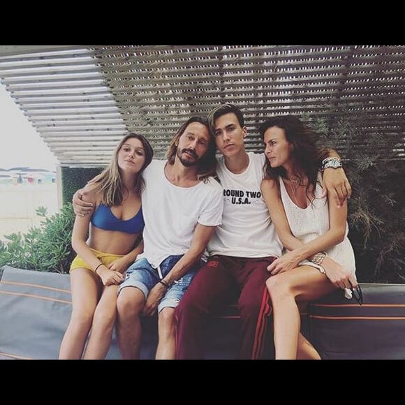 Bob Sinclar, Ingrid Aleman et leurs enfants Raphaël et Paloma Le Friant. 2018.