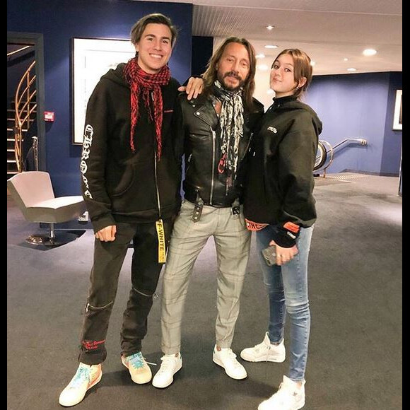 Bob Sinclar et ses deux enfants Raphaël et Paloma. Novembre 2018.