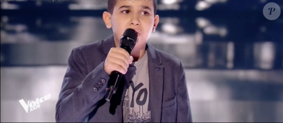 Ismaël dans "The Voice Kids 5" sur TF1 le 30 novembre 2018.