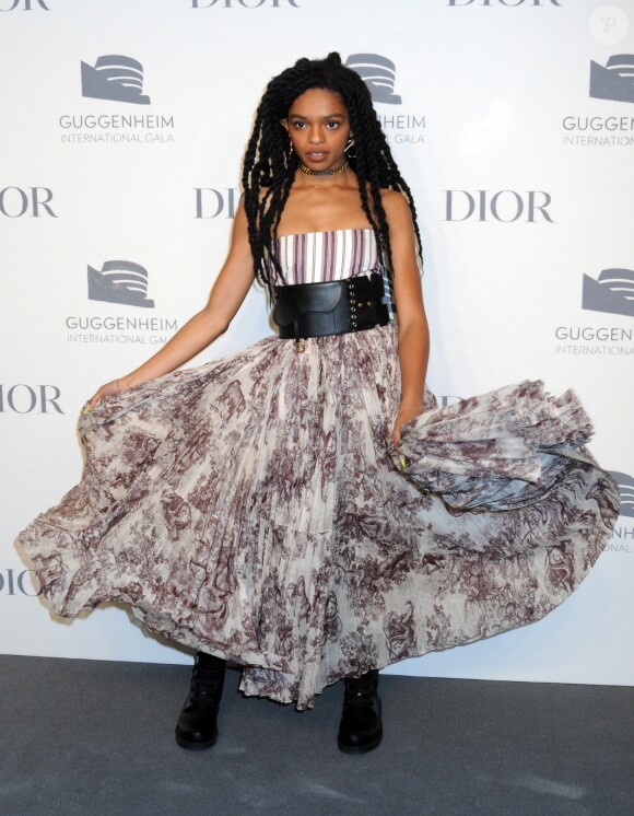 La fille de Lauryn Hill et petite-fille de Bob Marley, Selah Marley, assiste à la soirée pré-Gala International Guggenheim rendu possible par Dior au musée Solomon R. Guggenheim. New York, le 14 novembre 2018.