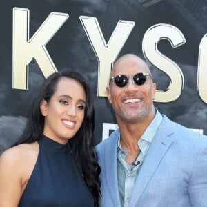 Simone Garcia Johnson et son père Dwayne Johnson à la première de 'Skyscraper' au AMC Loews Lincoln Square à New York, le 10 juillet 2018.