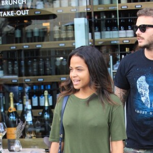 Christina Milian et son compagnon Matt Pokora (M. Pokora) font du shopping chez "Wally's" à Beverly Hills. Los Angeles, le 15 novembre 2018.