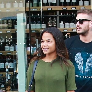 Christina Milian et son compagnon Matt Pokora (M. Pokora) font du shopping chez "Wally's" à Beverly Hills. Los Angeles, le 15 novembre 2018.