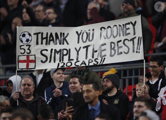 Dernier match de Wayne Rooney avec l'Angleterre le 15 novembre 2018 contre les Etats-Unis, au Stade de Wembley.