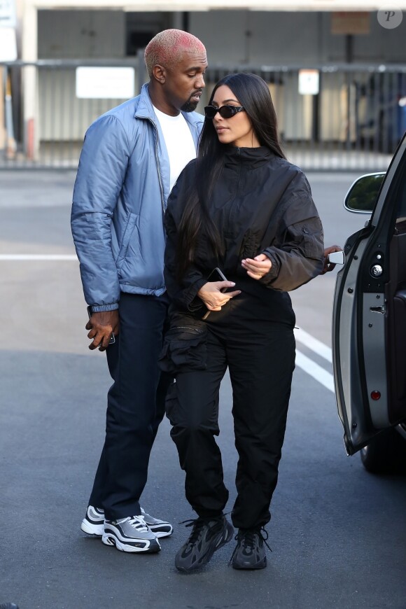 Exclusif - Kanye West et sa femme Kim Kardashian se rendent à la bijouterie XIV Karats à Beverly Hills le 17 novembre 2018.