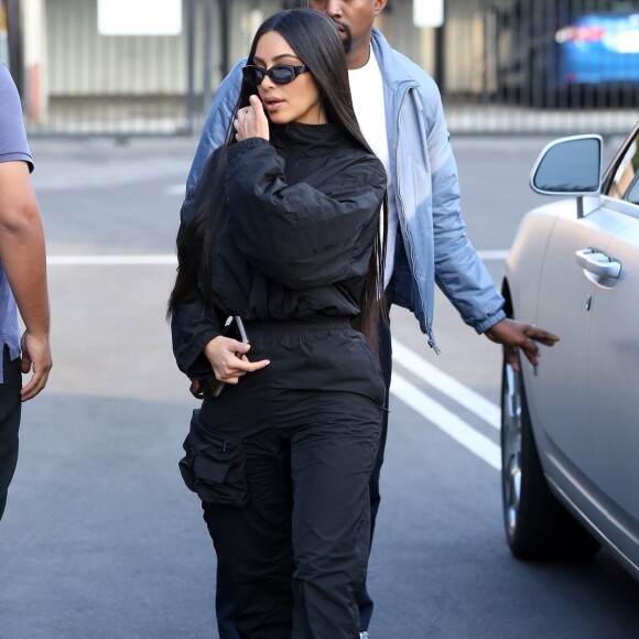 Exclusif - Kanye West et sa femme Kim Kardashian se rendent à la bijouterie XIV Karats à Beverly Hills le 17 novembre 2018.