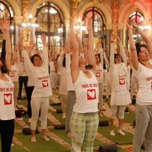 Exclusif - Natasha St-Pier - 5ème Opération "Yogis du Coeur" au profit de "Mécénat Chirurgie Cardiaque" à l'hôtel InterContinental Hotel Paris Le Grand à Paris le 18 novembre 2018.