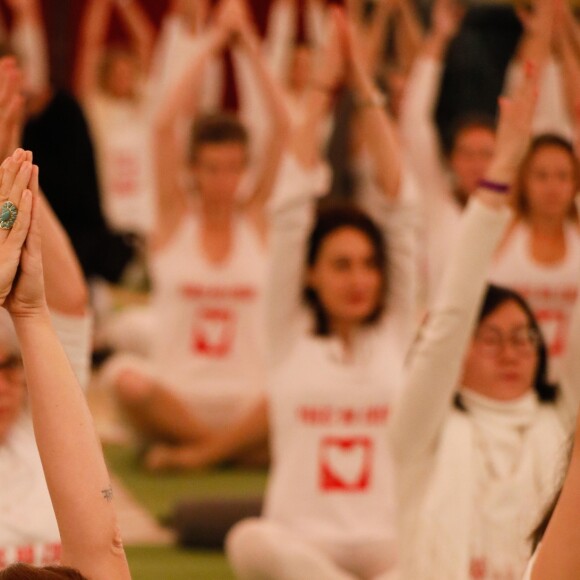 Exclusif - Natasha St-Pier - 5ème Opération "Yogis du Coeur" au profit de "Mécénat Chirurgie Cardiaque" à l'hôtel InterContinental Hotel Paris Le Grand à Paris le 18 novembre 2018.