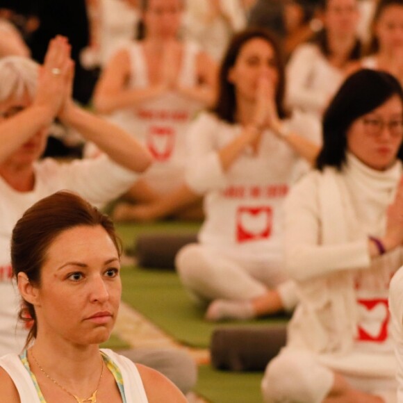 Exclusif - Natasha St-Pier - 5ème Opération "Yogis du Coeur" au profit de "Mécénat Chirurgie Cardiaque" à l'hôtel InterContinental Hotel Paris Le Grand à Paris le 18 novembre 2018.