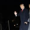Le président Donald Trump et sa femme la première dame Melania Trump de retour de France arrivent à Washington après avoir célébré le centenaire de l'Armistice du 11 novembre 1918. Washington le 11 novembre 2018.