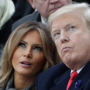 Le président des Etats-Unis Donald Trump et sa femme la Première Dame Melania Trump - Cérémonie internationale du centenaire de l'Armistice du 11 novembre 1918 à l'Arc de Triomphe à Paris, France, le 18 novembre 2018.