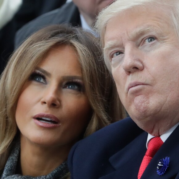 Le président des Etats-Unis Donald Trump et sa femme la Première Dame Melania Trump - Cérémonie internationale du centenaire de l'Armistice du 11 novembre 1918 à l'Arc de Triomphe à Paris, France, le 18 novembre 2018.
