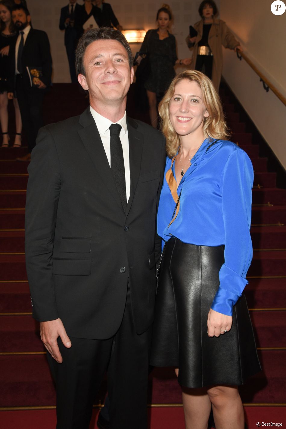 Benjamin Griveaux et sa femme Julia Minkowski - 30ème cérémonie des Molières 2018 à la salle Pleyel à Paris, France, le 29 mai 2018. © Coadic Guirec/Bestimage