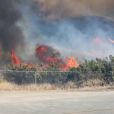 Illustration sur les feux qui ravagent la Californie et qui provoquent l'évacuation de milliers de personnes à calabasas le 9 novembre 2018. L'incendie est tout proche de la maison de Kim Kardashian.