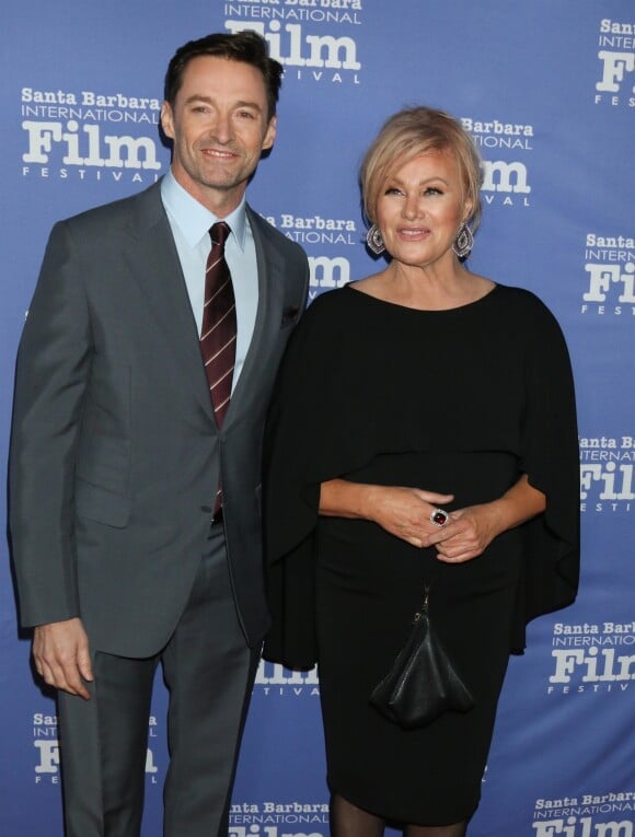 Hugh Jackman et sa femme Deborra-lee Furness - People au 13ème Festival International du Film de Santa Barbara, le 19 novembre 2018.