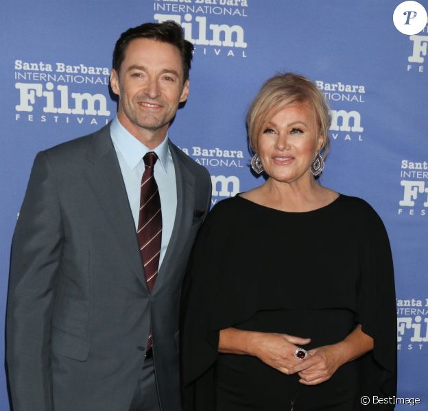 Hugh Jackman et sa femme Deborra-lee Furness - People au 13ème Festival International du Film de Santa Barbara, le 19 novembre 2018.
