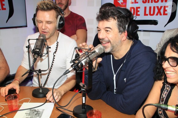 Exclusif - Jeanfi Janssens (Jean-Philippe Janssens) et Stéphane Plaza lors de l'émission "Le Show de Luxe" sur la Radio Voltage à Paris, France, le 26 novembre 2018.