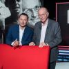 Exclusif - Boris Cyrulnik et Marc-Olivier Fogiel - Enregistrement de l'émission "Le Divan" avec Boris Cyrulnik en invité et présentée par Marc-Olivier Fogiel, qui sera diffusée le 30 novembre sur France 3. Le 9 novembre 2018 © Cyril Moreau / Bestimage