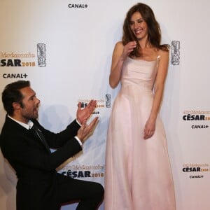 Nicolas Bedos et sa compagne Doria Tillier - Photocall lors de la 43ème cérémonie des Cesar à la salle Pleyel à Paris, le 2 mars 2018. © Dominique Jacovides - Olivier Borde / Bestimage