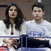 Priyanka Chopra et son fiancé Nick Jonas à New York très amoureux dans les tribunes de l'US Open de tennis lors du match Dominic Thiem VS Rafael Nadal à Flushing Meadows à New York, le 4 septembre 2018