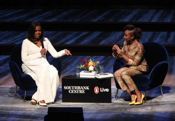 Michelle Obama au Royal Festival Hall de Londres pour une conférence, le 3 décembre 2018.