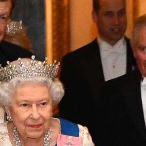 Elizabeth II - La famille royale d'Angleterre accueille les invités lors d'une réception pour les membres du corps diplomatique au palais de Buckingham à Londres le 4 décembre 2018.