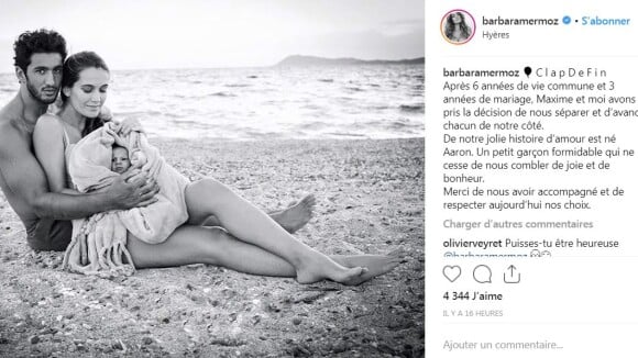 Barbara Morel se sépare de Maxime Mermoz après trois ans de mariage