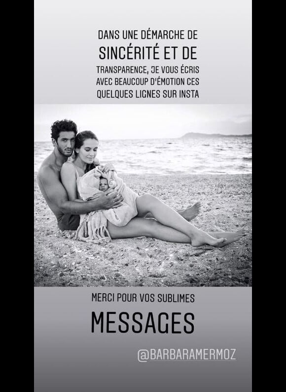 Barbara Morel annonce sa rupture avec Maxime Mermoz sur Instagram le 4 décembre 2018.