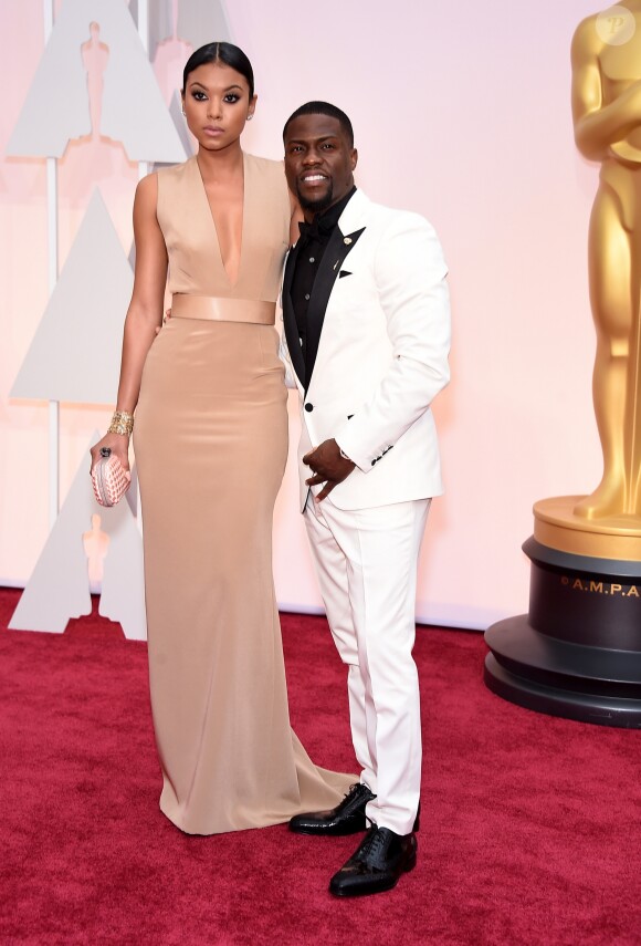 Kevin Hart et Eniko Parrish - People à la 87ème cérémonie des Oscars à Hollywood le 22 février 2015