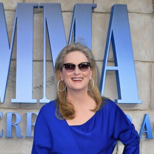 Meryl Streep à la première de "Mamma Mia! Here We Go Again" au cinéma Eventim Apollo à Londres, le 16 juillet 2018.