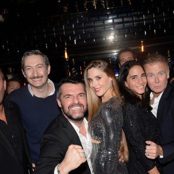 Exclusif - Jean-Roch, Vincent Desagnat, Arnaud Ducret et sa compagne Claire Francisci, Franck Dubosc et sa femme Danièle, Arthur et Jérôme Commandeur - 40e anniversaire d'Arnaud Ducret à La Gioia à Paris le 9 décembre 2018 © Rachid Bellak/Bestimage