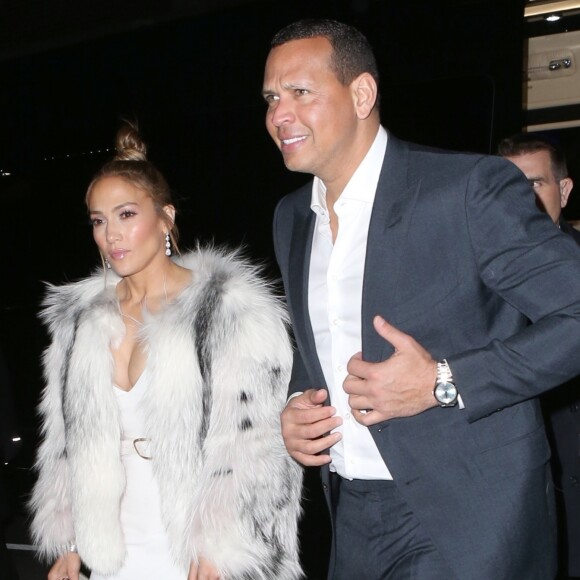 Jennifer Lopez et son compagnon Alex Rodriguez - Les célébrités arrivent à l'after party de la première de Second Act à New York, le 12 décembre 2018