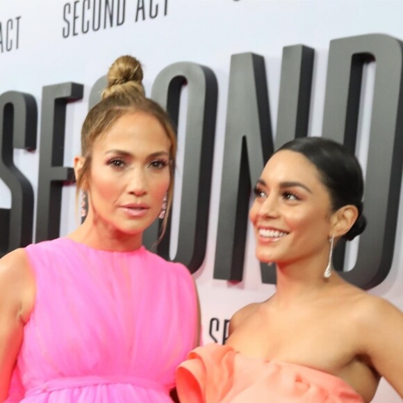 Jennifer Lopez, Vanessa Hudgens - Photocall de la première de Second Act à New York, le 12 décembre 2018