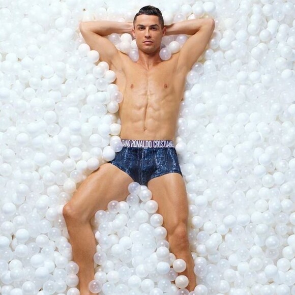 Cristiano Ronaldo pose pour sa marque de sous-vêtements CR7 Underwear. Photo postée sur Instagram le 13 septembre 2018. 
