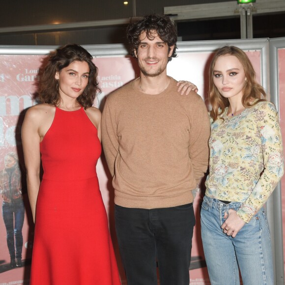 Laetitia Casta, Louis Garrel et Lily-Rose Depp - Avant-première du film "L'Homme fidèle" au cinéma MK2 Bibliothèque à Paris, le 17 décembre 2018. © Coadic Guirec/Bestimage